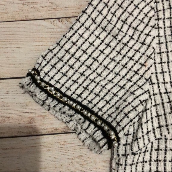 Floerns Tweed Short Sleeve Shift Tunic Dress - Picture 6 of 7